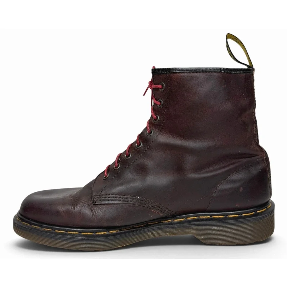 Dr Martens Boots Mens 12 Burgundy 1460 Made in England Leather Lace Up 8 Eye